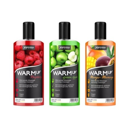 Aceite masaje WARMUP efecto calor y diferentes aromas a elegir para tus sesiones más íntimas