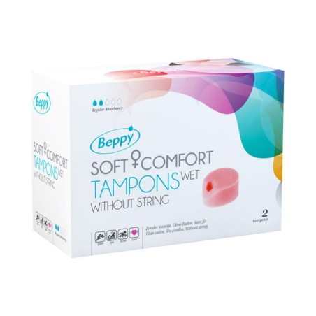 Packaging del Pack de los Tampones Comfort Wet 2 uds de Beppy