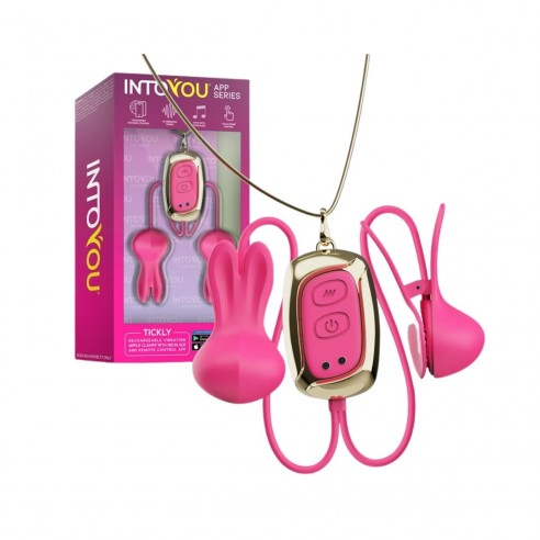 Packaging y presentación de las Pizas para pezones Tickly de Intoyou con app