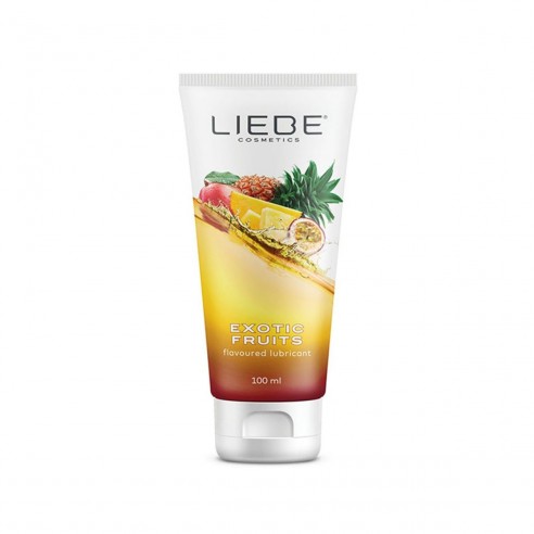 Liebe Lubricante sabor frutos exóticos 100 ml, una lubricación excelente para prácticas sexuales.