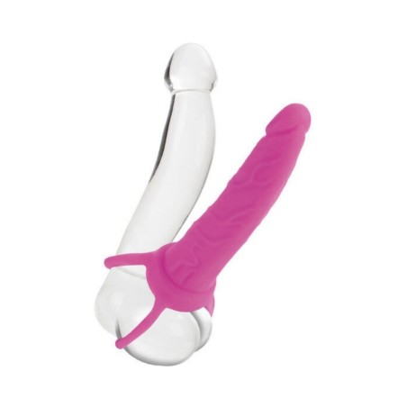 Dildo con arnés o anillas para el ajuste perfecto de una doble penetración de Calexotic