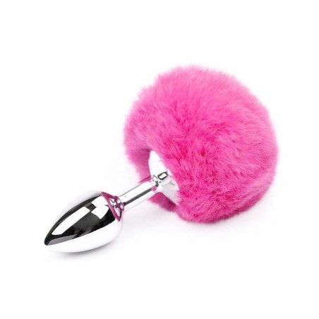 AfterDark —  Plug Anal con Pompón Rosa — Talla S