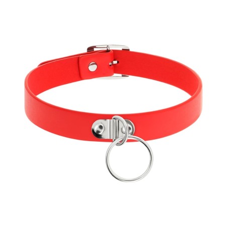 Collar de cuero vegano con accesorio libre de niquel de Coquette Chic Desire