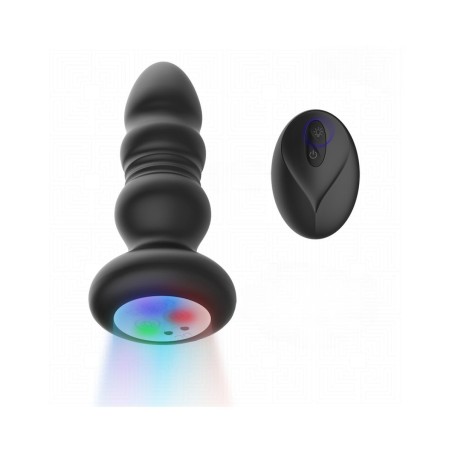 Addicted Toys — Plug anal vibrador thrusting y luz led control remoto