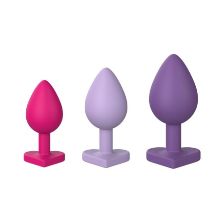 Dreamtoys — Plug Love Signal triple Heart set — 3 medidas